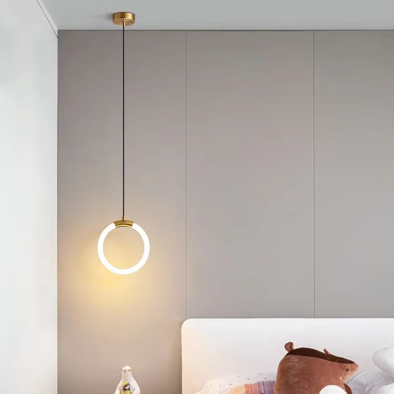 Nordic Luxury LED Restaurant Ceiling Pendant Lights Dining Room Chandelier Fixtures Decor Bar Bedroom Bedside Hanging Lamp Gold