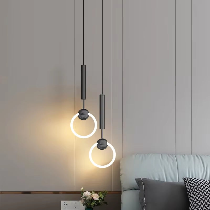 Nordic Luxury LED Restaurant Ceiling Pendant Lights Dining Room Chandelier Fixtures Decor Bar Bedroom Bedside Hanging Lamp Gold