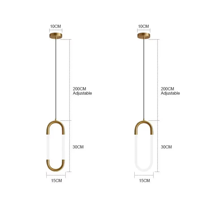 Nordic Luxury LED Restaurant Ceiling Pendant Lights Dining Room Chandelier Fixtures Decor Bar Bedroom Bedside Hanging Lamp Gold